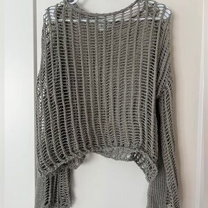 chunky knit see through sweater